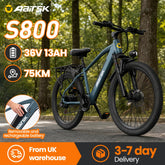 Aairsk S800 26" Electric Hybrid Bike, 36V 13Ah Removable Battery 40-60KM Range