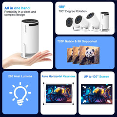 Mini Pro Projector 1080P HD