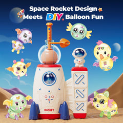 Rocket Balloons Toy Set, Diy Balloon Space Rocket Toy Kit